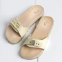 Kép 1/5 - Scholl Pescura Flat unisex fapapucs- homok  (35-46)