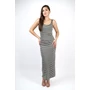 Kép 1/6 - VERO MODA női maxi szürke csíkos ruha (XS)