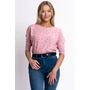 Kép 1/5 - Budmil női 3/4-es ujjú lezser fazonú póló - púder (S-2XL)