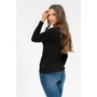 Kép 2/4 - Budmil női vékony hosszú ujjú felső - fekete (S-2XL)