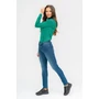 Kép 3/4 - Budmil női slim fit farmer nadrág - sötétkék (26-36)