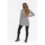 Kép 2/5 - Budmil női hosszú ujjú mintás blúz - fekete-fehér (XS-3XL)
