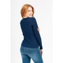 Kép 2/4 - Budmil női vékony kötött pulóver - sötétkék (XS-XXL)