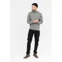 Kép 4/4 - Budmil férfi vékony kötött garbó - szürke melange (M-3XL)