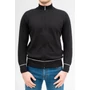 Kép 4/6 - Budmil férfi vékony kötött kardigán - fekete-szürke melír (M-3XL)