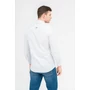 Kép 2/4 - Budmil férfi modern fit hosszú ujjú ing - fehér-világoskék kockás (S-3XL)
