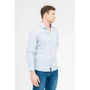 Kép 4/4 - Budmil férfi modern fit hosszú ujjú ing - világoskék - fehér kockás (S-3XL)