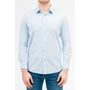 Kép 3/4 - Budmil férfi modern fit hosszú ujjú ing - világoskék - fehér kockás (S-3XL)