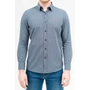 Kép 3/4 - Budmil férfi modern fit hosszú ujjú ing - sötétkék-kockás (S-3XL)