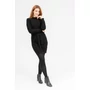 Kép 1/4 - Budmil női karcsúsított kötött ruha - fekete (XS-XXL)