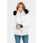 Kép 4/8 - Budmil női kapucnis vastag téli kabát - fehér (XS-XXL)