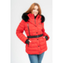 Kép 3/6 - Budmil női kapucnis vastag téli kabát - piros (XS-XXL)