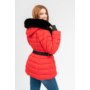 Kép 2/6 - Budmil női kapucnis vastag téli kabát - piros (XS-XXL)
