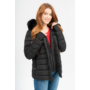 Kép 3/6 - Budmil női kapucnis vastag téli kabát - fekete (XS-XXL)