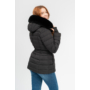 Kép 2/6 - Budmil női kapucnis vastag téli kabát - fekete (XS-XXL)