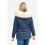 Kép 2/7 - Budmil női kapucnis vastag téli kabát - sötétkék (XS-3XL)