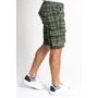 Kép 5/6 - Budmil férfi vászon oldalzsebes bermuda - khaki-kockás (S-XXXL)