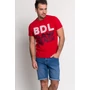 Kép 1/4 - Budmil férfi mintás kereknyakú póló - piros (S-3XL)