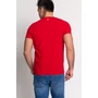 Kép 2/4 - Budmil férfi mintás kereknyakú póló - piros (S-3XL)