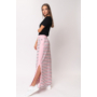 Kép 5/7 - Budmil női hosszú csíkos nyári szoknya - rózsaszín-fehér (XS-XL)