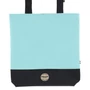 Kép 4/6 - Dressa Bag női shopper táska cipzáros zsebbel - vízkék