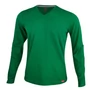 Kép 1/2 - Dressa Premium hosszú ujjú V nyakú férfi pamut póló -kelly zöld (S-4XL)