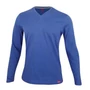 Kép 1/2 - Dressa Premium hosszú ujjú V nyakú férfi pamut póló -világos királykék (S-4XL)