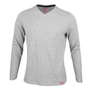 Kép 1/2 - Dressa Premium hosszú ujjú V nyakú férfi pamut póló -melírszürke (S-4XL)
