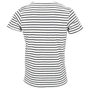 Kép 2/2 - Dressa Sailor csíkos horgony mintás rövid ujjú férfi pamut póló - fehér (S-3XL)