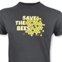 Kép 3/3 - Dressa Save The Bees méhecskés biopamut férfi póló - sötétszürke (S-3XL)