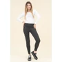Kép 1/4 - Budmil női leggings - fekete - fehér csíkos