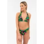 Kép 3/6 - Budmil női bikini felső - fekete-zöld levél mintás