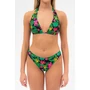 Kép 4/6 - Budmil női bikini felső - fekete-zöld levél mintás