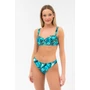 Kép 3/6 - Budmil női bikini felső - zöld-kék mintás