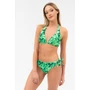 Kép 6/6 - Budmil női bikini alsó - zöld-levél mintás