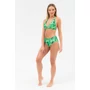 Kép 1/5 - Budmil női magasított derekú bikini alsó - zöld levél mintás
