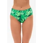 Kép 2/5 - Budmil női magasított derekú bikini alsó - zöld levél mintás