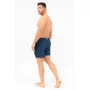 Kép 2/4 - Budmil férfi beach short fürdőnadrág - sötétkék - türkiz mintás