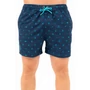 Kép 3/4 - Budmil férfi beach short fürdőnadrág - sötétkék - türkiz mintás