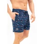 Kép 4/4 - Budmil férfi beach short fürdőnadrág - sötétkék - fehér mintás