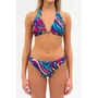 Kép 3/4 - Budmil női bikini felső - sötétkék - színes mintás