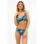 Kép 1/4 - Budmil női bikini felső - sötétkék - zöld mintás