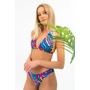 Kép 1/4 - Budmil női bikini alsó - sötétkék - színes mintás