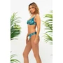 Kép 4/4 - Budmil női bikini alsó - sötétkék - zöld mintás