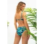 Kép 3/4 - Budmil női bikini alsó - sötétkék - zöld mintás