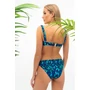 Kép 3/4 - Budmil női bikini alsó - kék - zöld mintás