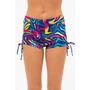 Kép 2/4 - Budmil női bikini short - sötétkék - színes mintás
