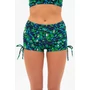 Kép 2/4 - Budmil női bikini short - kék - zöld mintás