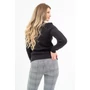 Kép 3/4 - Budmil női rugalmas leggings nadrág - szürke kockás