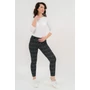 Kép 1/4 - Budmil női rugalmas leggings - fekete-fehér kockás